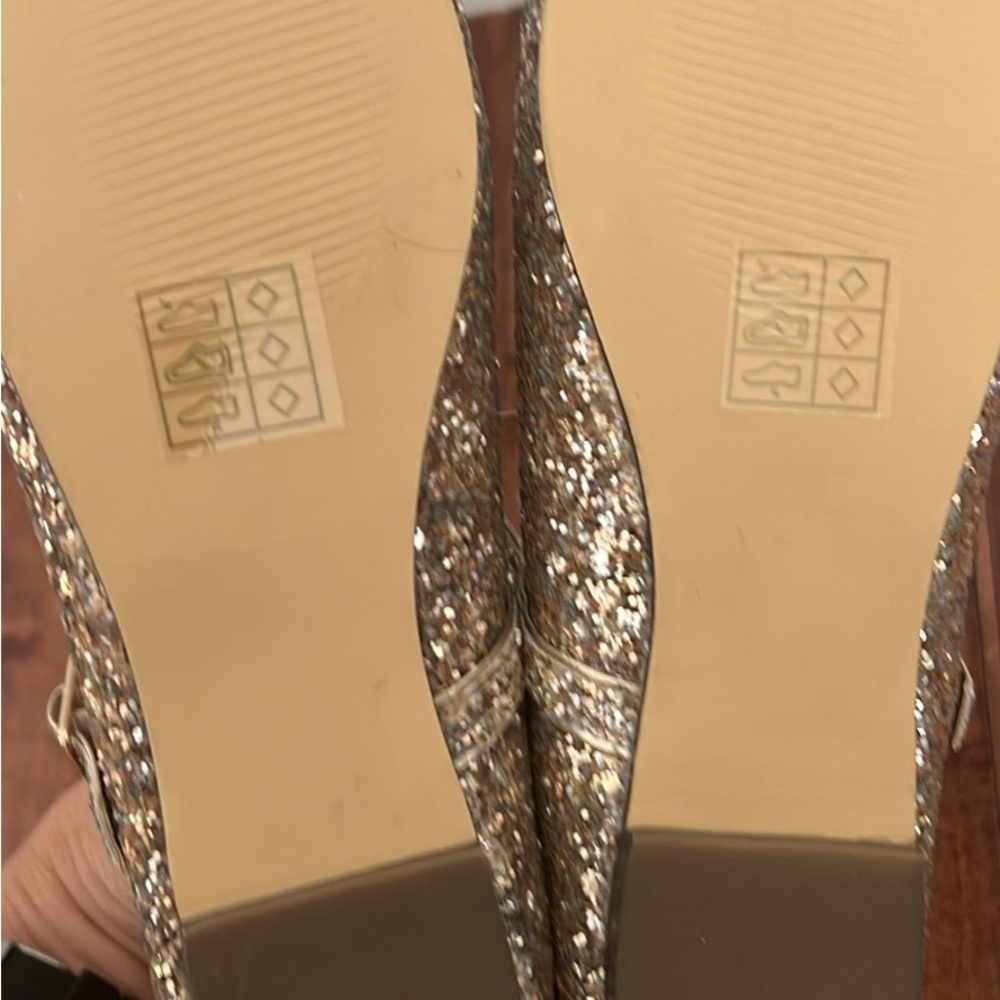 New! Crewcuts Gold Glitter Ballet Flats size 13 - Picture 3 of 4
